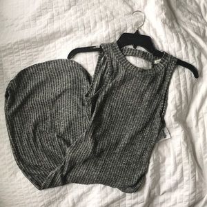 Gray ribbed midi dress // BUNDLE 3 for $30